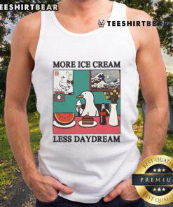 Funny 'More Ice Cream, Less Daydream' Goose Tank Top featuring a playful design for summer style and humor.