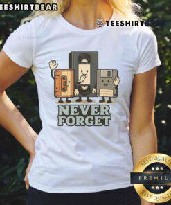 Funny 90s retro tech cartoon ladies tee featuring vibrant graphics and nostalgic designs celebrating 90s culture.