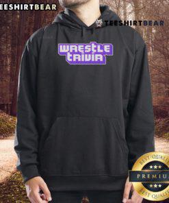 Funny Wrestling Trivia Twitch Text Hoodie featuring playful graphics and vibrant colors for wrestling fans and streamers.