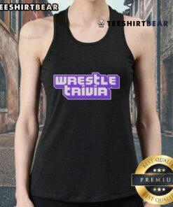 Funny Wrestling Trivia Twitch text tank top featuring playful graphics and vibrant colors for wrestling fans.