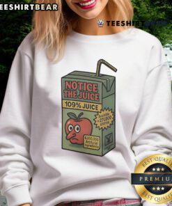Good Apple 109 Percent Juice sweatshirt featuring a vibrant design and cozy fit, perfect for casual wear and juice lovers.
