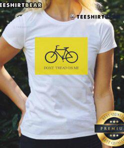 Good Bicycle 'Don't Tread On Me' Ladies Tee featuring a bold graphic and stylish design for cycling enthusiasts.