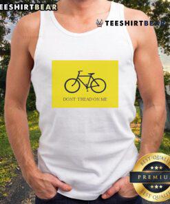 Good Bicycle Don't Tread On Me tank top featuring a bold graphic design, perfect for cycling enthusiasts and casual wear.