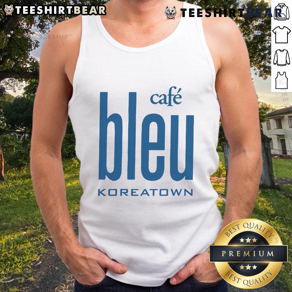 Good Cafe Bleu Koreatown tank top featuring a stylish design, perfect for casual outings and showcasing local fashion.