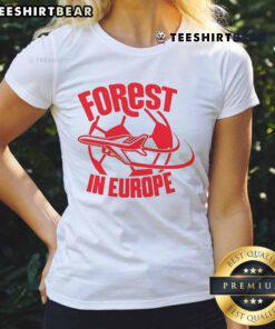 Good Forest in Europe Ladies Tee featuring a vibrant forest design, perfect for nature lovers and eco-friendly fashion.