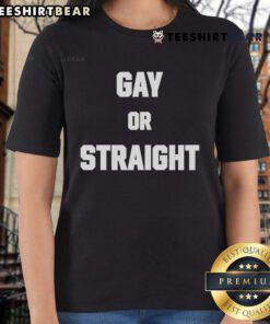 Alt Text: Good Heavens! Gay or Straight Ladies Tee, featuring a colorful design perfect for LGBTQ+ pride and casual wear.