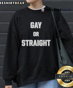 Good Heavenshe Gay or Straight Sweatshirt in vibrant colors, showcasing LGBTQ+ pride and stylish fashion for all.
