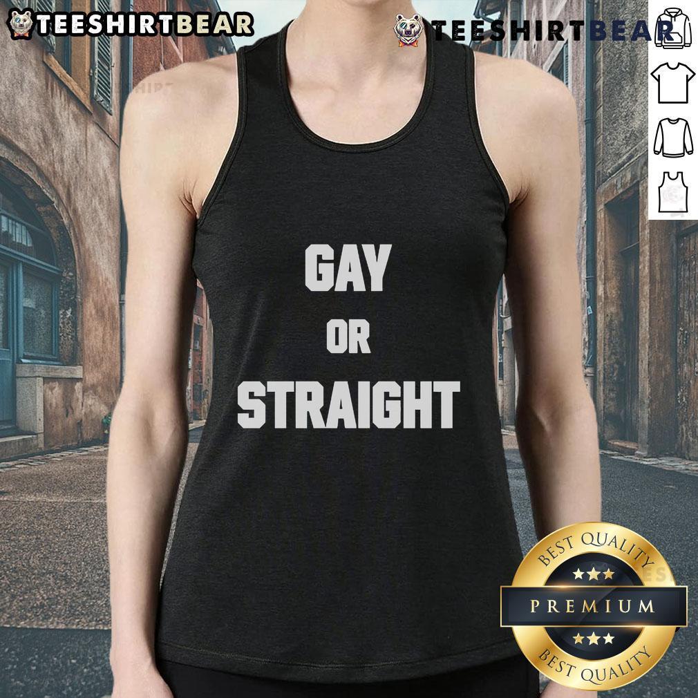 Good Hevenshe Gay or Straight Tank Top showcasing vibrant design, perfect for LGBTQ+ pride events and casual wear.