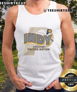 Good Indiana Pacers Greetings From Indy tank top featuring vibrant colors and team logo, perfect for fans and sports lovers.