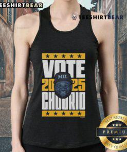 Good Jackson Chourio 2025 Vote tank top design featuring bold graphics and vibrant colors, perfect for election supporters.