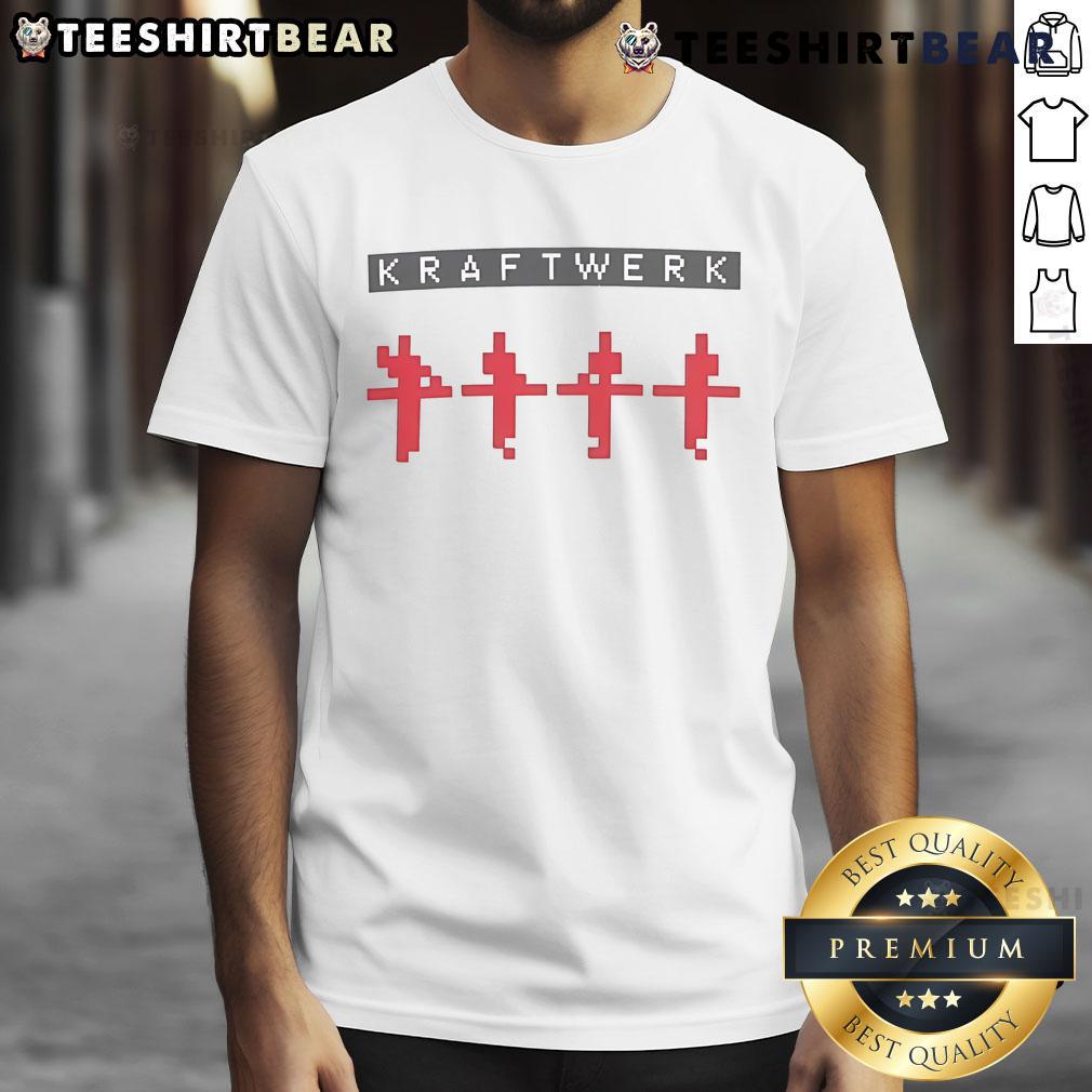 Good Kraftwerk Logo T-Shirt featuring a bold, iconic design perfect for fans of the legendary electronic music band.