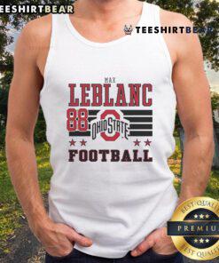Good Max LeBlanc Ohio State Buckeyes Football 88 tank top featuring vibrant team colors and logo for fans.