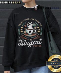 Good Slugcat Coffee Emblem Sweatshirt featuring a stylish design perfect for coffee lovers and fans of unique apparel.