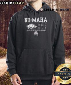 Arkansas Razorbacks hoodie celebrating the 3rd no-hitter in MCWS history, showcasing team pride and sports spirit.