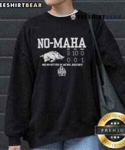 Hot Arkansas Razorbacks No Hitter sweatshirt celebrating the 3rd no-hitter in MCWS history, perfect for fans.