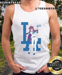 Hot Los Angeles Dodgers Hololive Night Irys tank top featuring vibrant graphics and stylish design for fans.