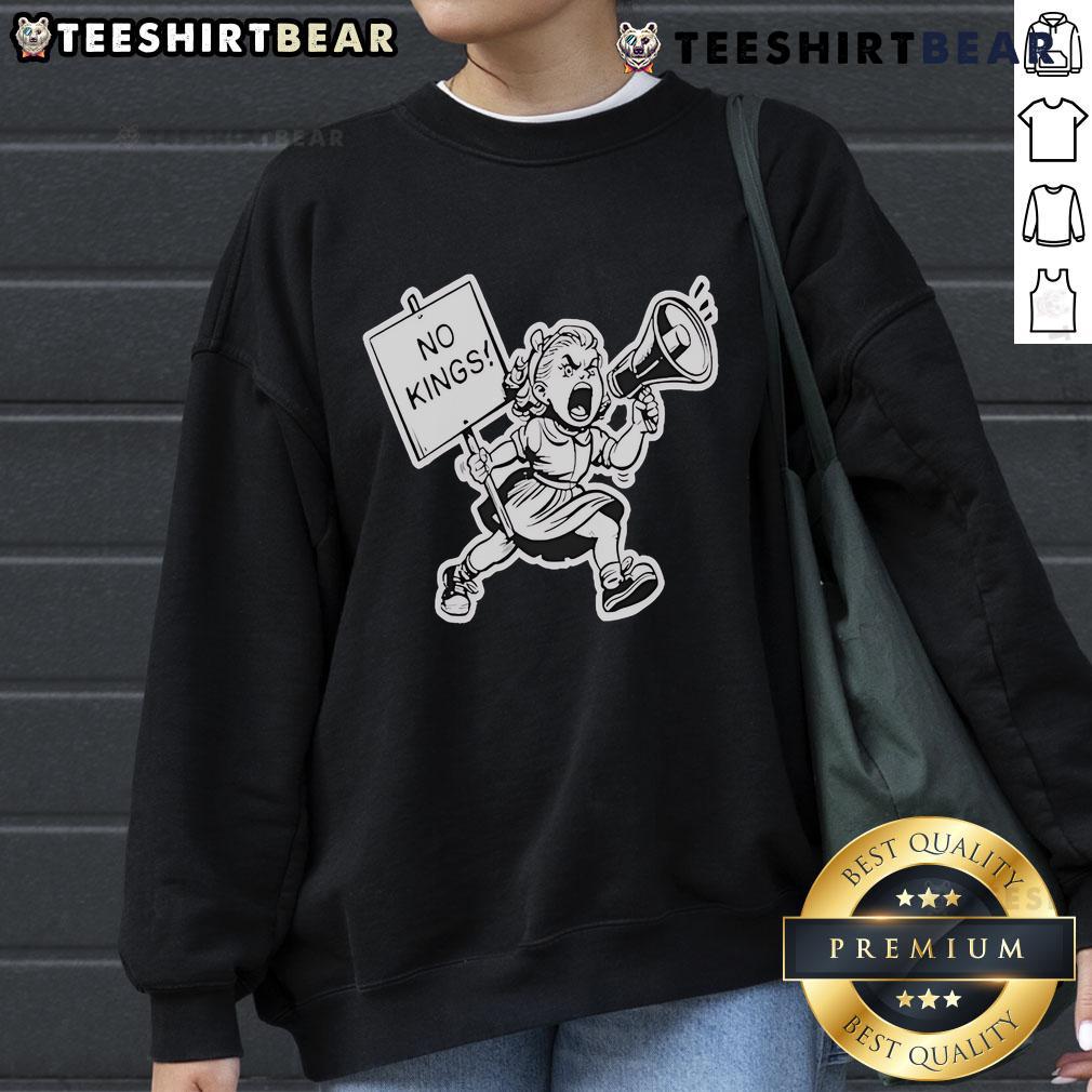 Hot No Kings Protest 2025 sweatshirt featuring bold graphics and vibrant colors, perfect for supporters of social movements.