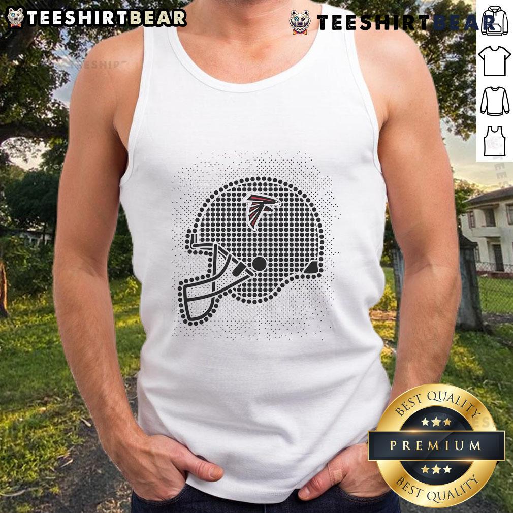 Atlanta Falcons polka dots helmet tank top, stylish and perfect for game day or casual wear.
