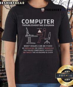 Stylish 'Nice Between The Keyboard Chair' ladies tee featuring a comfortable fit and trendy design for casual wear.