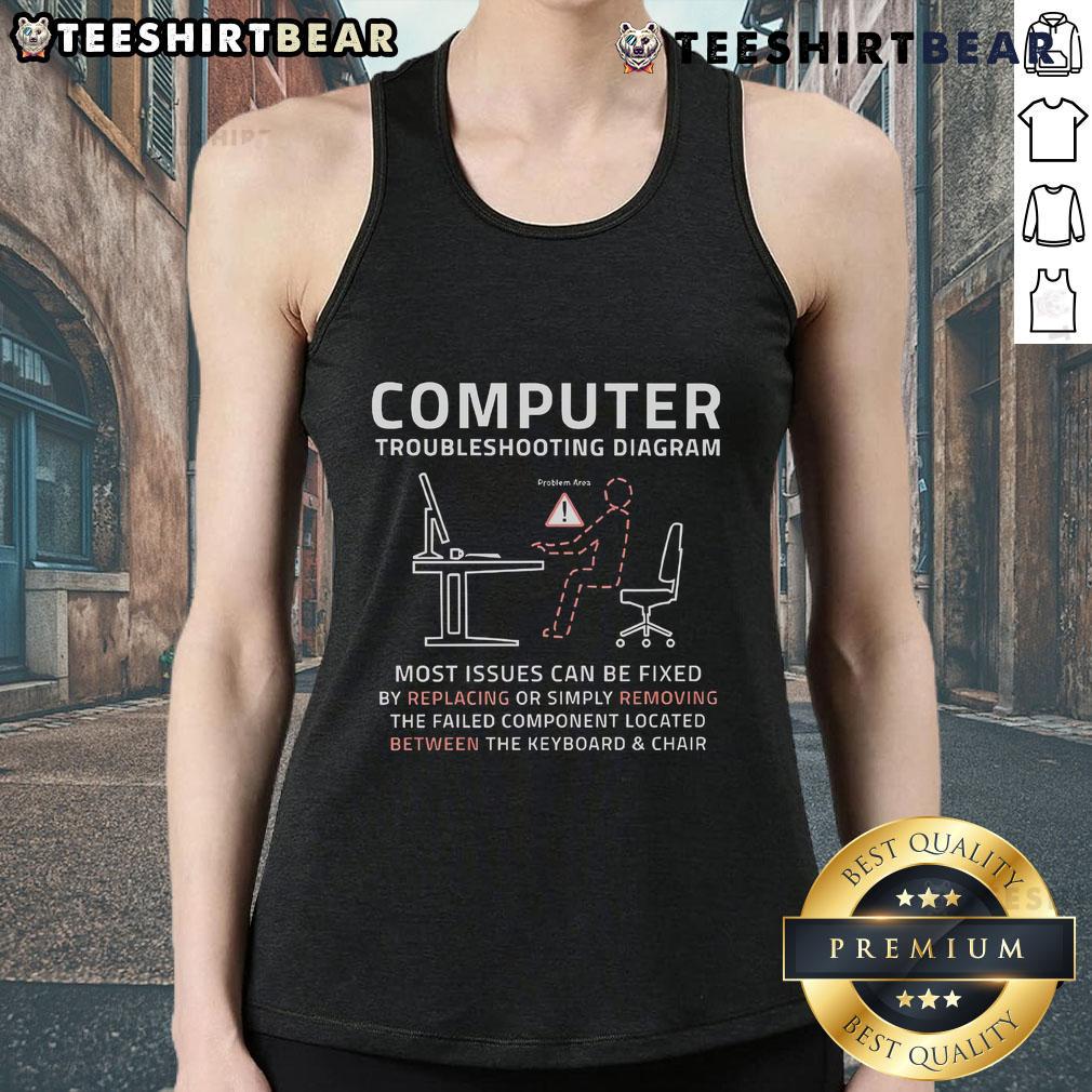 Stylish tank top featuring a unique design, perfect for lounging between the keyboard and chair in a cozy setting.