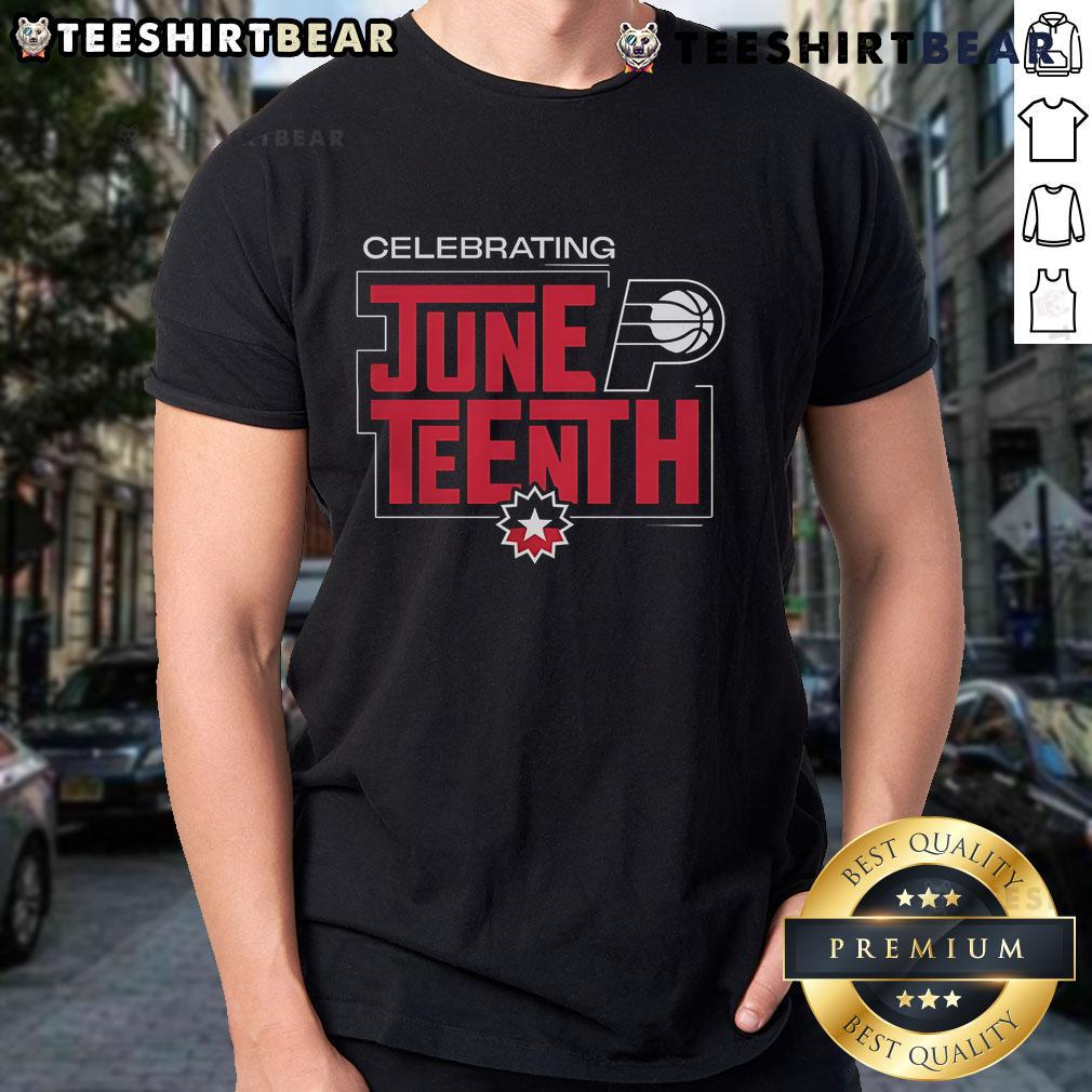 Nice Celebrating Juneteenth Indiana Pacers T-Shirt featuring vibrant colors and unique design for Juneteenth celebrations.