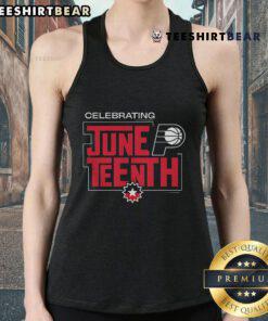 Indiana Pacers tank top celebrating Juneteenth with vibrant colors and festive design, perfect for summer festivities.