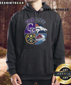 Alt Text: Denver Broncos, Rockies, Nuggets, and Avalanche sports team logo hoodie for fans - Nice design for life.