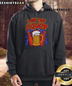 Nice I Am The Liquor Beer Hoodie in black with bold graphic design, perfect for casual outings and beer enthusiasts.
