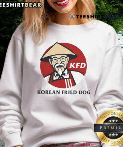 Alt Text: Nice Korean Fried Dog KFD logo sweatshirt featuring a stylish design, perfect for casual wear and food lovers.