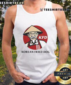 Nice Korean Fried Dog KFD logo tank top featuring a stylish design for food lovers and trendy apparel enthusiasts.