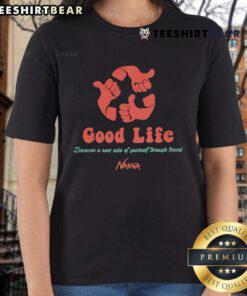 Montbell Eco Hybrid Nanga Ladies Tee for travel, showcasing style and comfort for discovering a new side of yourself.
