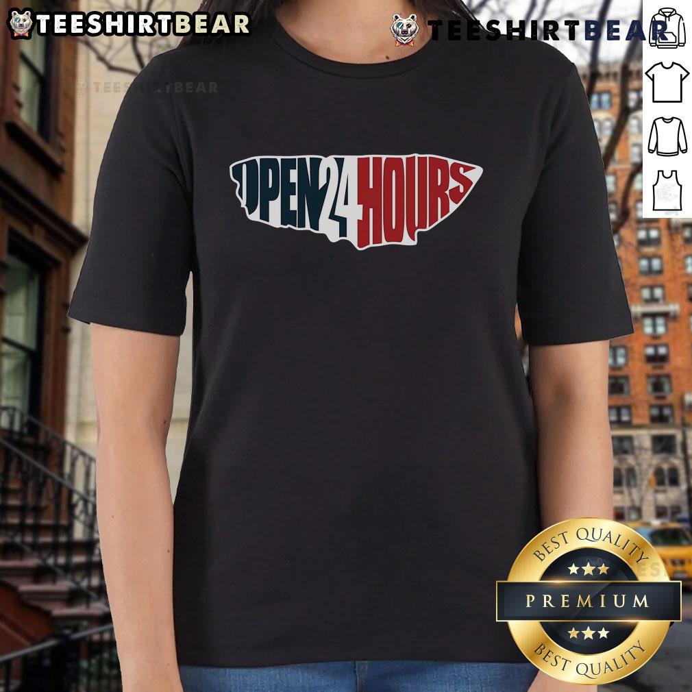 Nice Open 24 Hours Heures III Ladies Tee featuring a stylish design and comfortable fit for everyday wear.