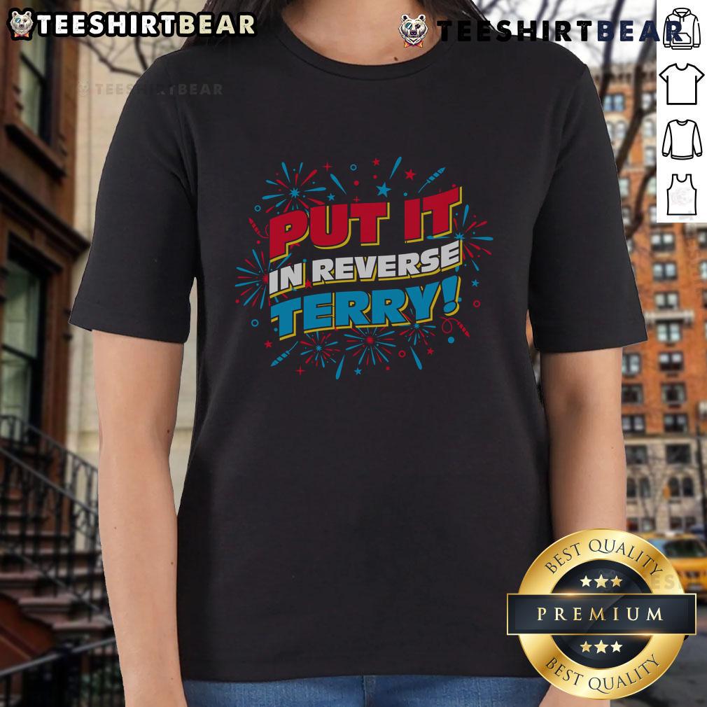 Nice Put It In Reverse Terry Ladies Tee featuring a stylish design perfect for casual wear and showcasing a fun retro vibe.
