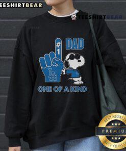 Unique Snoopy Los Angeles Dodgers sweatshirt for dads, featuring a stylish design perfect for baseball fans.