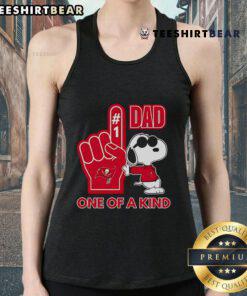 Unique Snoopy Tampa Bay Buccaneers 1 DAD tank top featuring a fun design for sports fans and fathers.