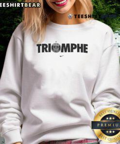 Nice Triomphe PSG Champions sweatshirt featuring team logo and vibrant design, perfect for fans of Paris Saint-Germain.