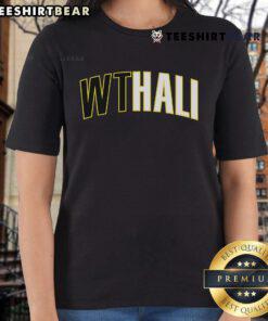 Nice Tyrese Haliburton Indiana Pacers Wthali Text Ladies Tee featuring a stylish design for basketball fans.