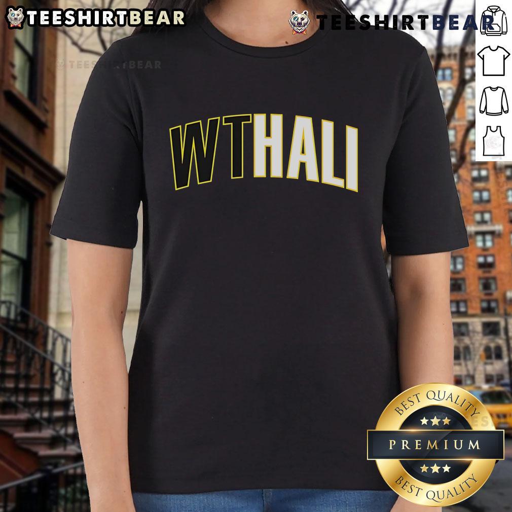 Nice Tyrese Haliburton Indiana Pacers Wthali Text Ladies Tee featuring a stylish design for basketball fans.