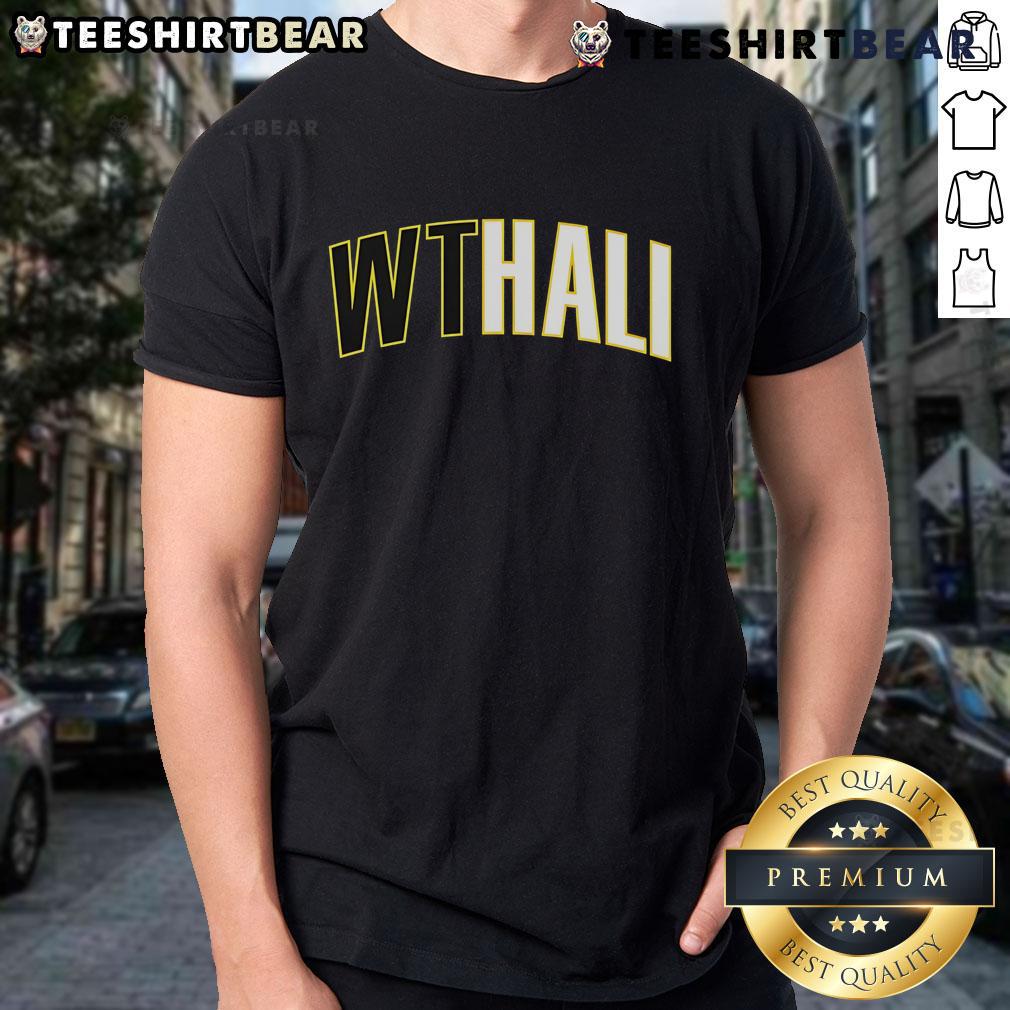 Nice Tyrese Haliburton Indiana Pacers Wthali Text T-Shirt featuring vibrant design and team colors for fans.
