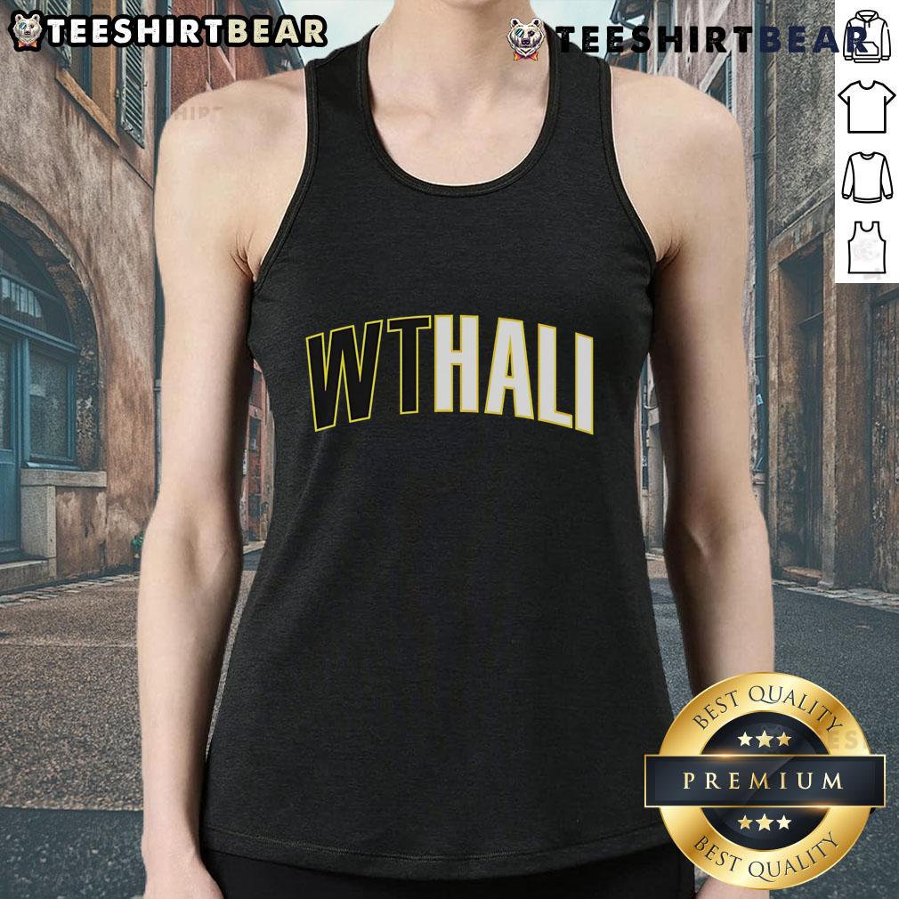 Tyrese Haliburton wearing a stylish Indiana Pacers tank top with Wthali text, showcasing team spirit and modern fashion.