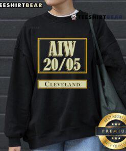 Official AIW 20-05 Cleveland Sweatshirt in black, showcasing stylish design and comfortable fit for fans.
