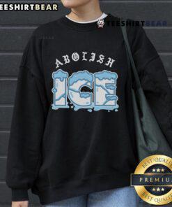 Official Abolish ICE Sweatshirt featuring bold text design, perfect for activists and supporters of immigration reform.