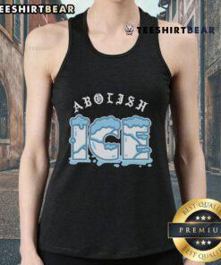 Official Abolish ICE Tank Top featuring bold lettering, perfect for activism and raising awareness against immigration enforcement.
