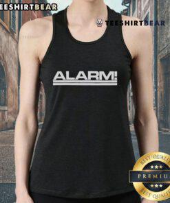 Official Alarm logo tank top featuring a bold design, perfect for fans of the band and stylish summer wear.