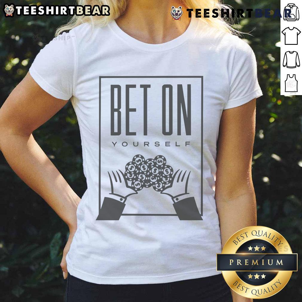 Official Bet On Yourself More Life Garments Ladies Tee in stylish design, perfect for casual wear and motivational vibes.