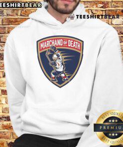Alt Text: Brad Marchand Marchand Of Death hoodie design featuring Florida Panthers logo, perfect for hockey fans.