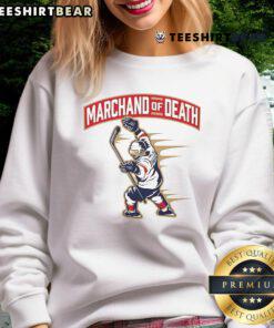 Official Brad Marchand Of Death NHL sweatshirt featuring bold graphics and team colors, perfect for hockey fans.