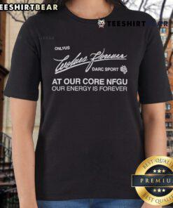 Official Darc Sport Ohana Onlyus Wolves Forever ladies tee showcasing vibrant design and empowering message for fans.