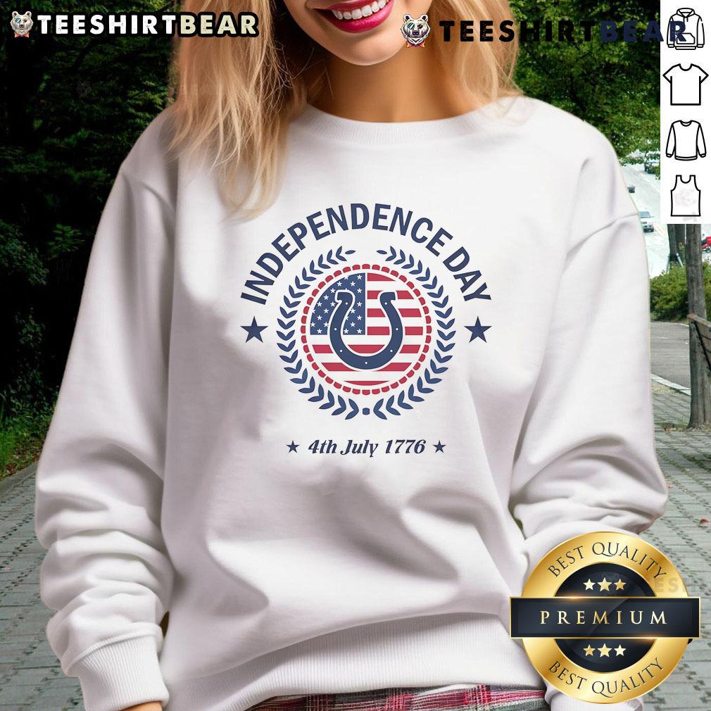 Official Independence Day 4th July 1776 Indianapolis Colts sweatshirt featuring team logo and patriotic design.