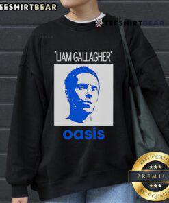 Official Liam Gallagher Oasis portrait sweatshirt featuring the iconic musician in a stylish design.